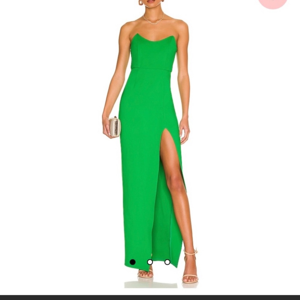 Raleigh strapless maxi dress in green superdown